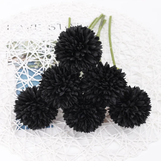 Artificial Flowers Bouquet Black