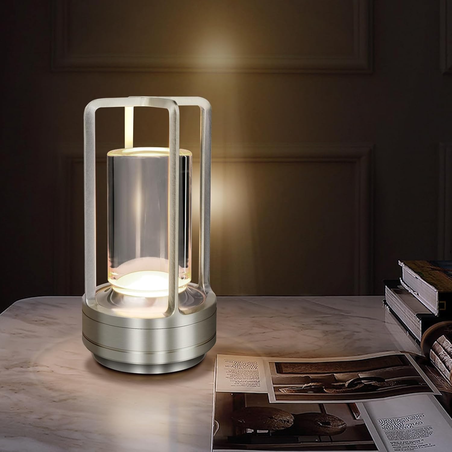 Luminous Cordless Accent Lamp Silver