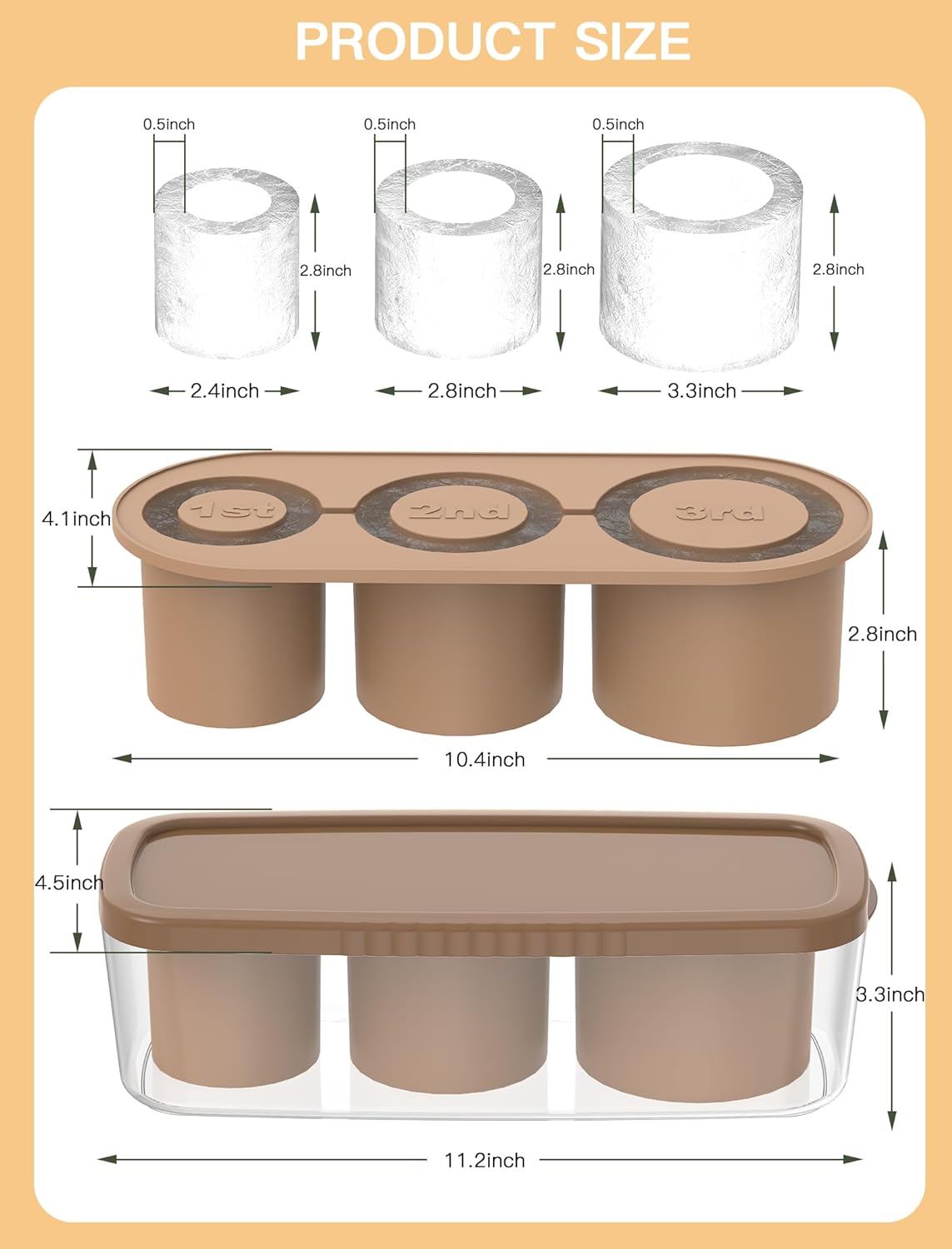 Ice Cube Tray for 30Oz-40Oz Tumbler