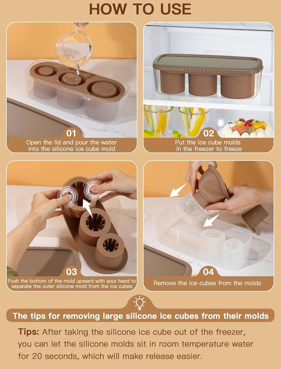 Ice Cube Tray for 30Oz-40Oz Tumbler