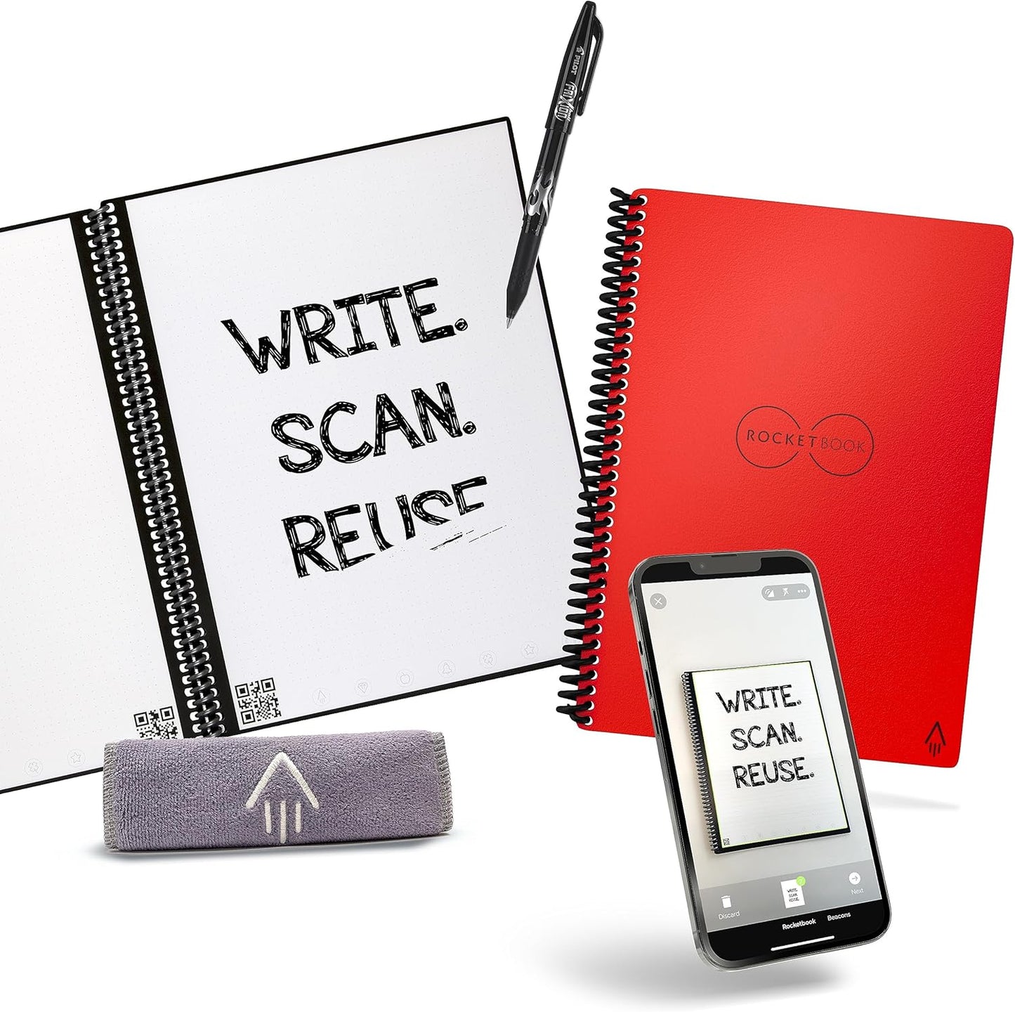 Reusable Smart Notebook Red