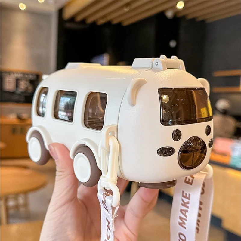 Portable Water Cup in Bus Shape with Strap