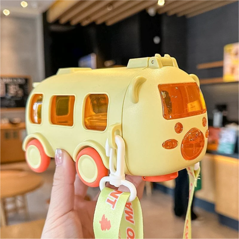 Portable Water Cup in Bus Shape with Strap