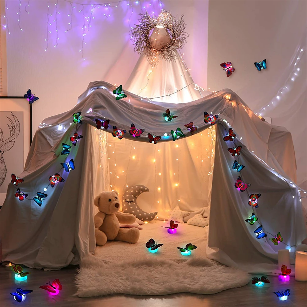 3D Butterfly Wall Stickers Lamps